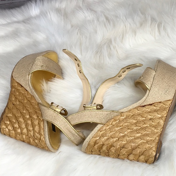 Louis Vuitton wedge sandals sz 36.5 - Picture 13 of 13